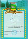 Благодарность от председателя Совета депутатов В.М.Капич
